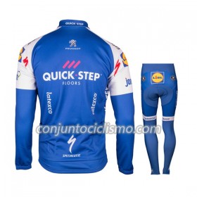 Conjunto Maillot + culotte largo ciclismo 2017 Quick-Step Floors Niños N001